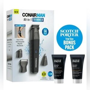 NWT ConairMan Showerproof Face & Body All in One Grooming Trimmer